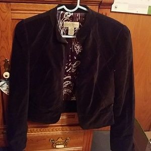 Lucky Brand black velet blazer